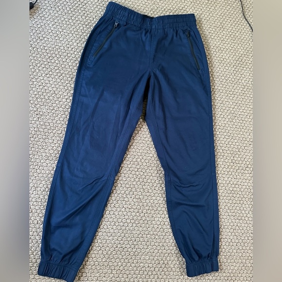 Under Armour Navy Twill Joggers Mens Medium Navy - Picture 1 of 5